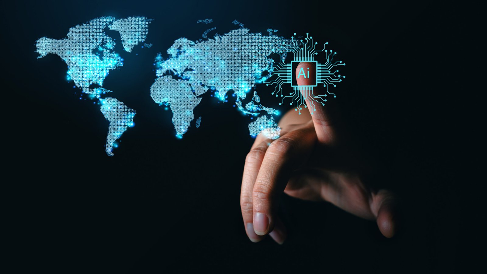 Startup concept technology target goal success with icon business and network modern virtual interface man touching icon transformation concept. System engineering. AI Artificial intelligence concept